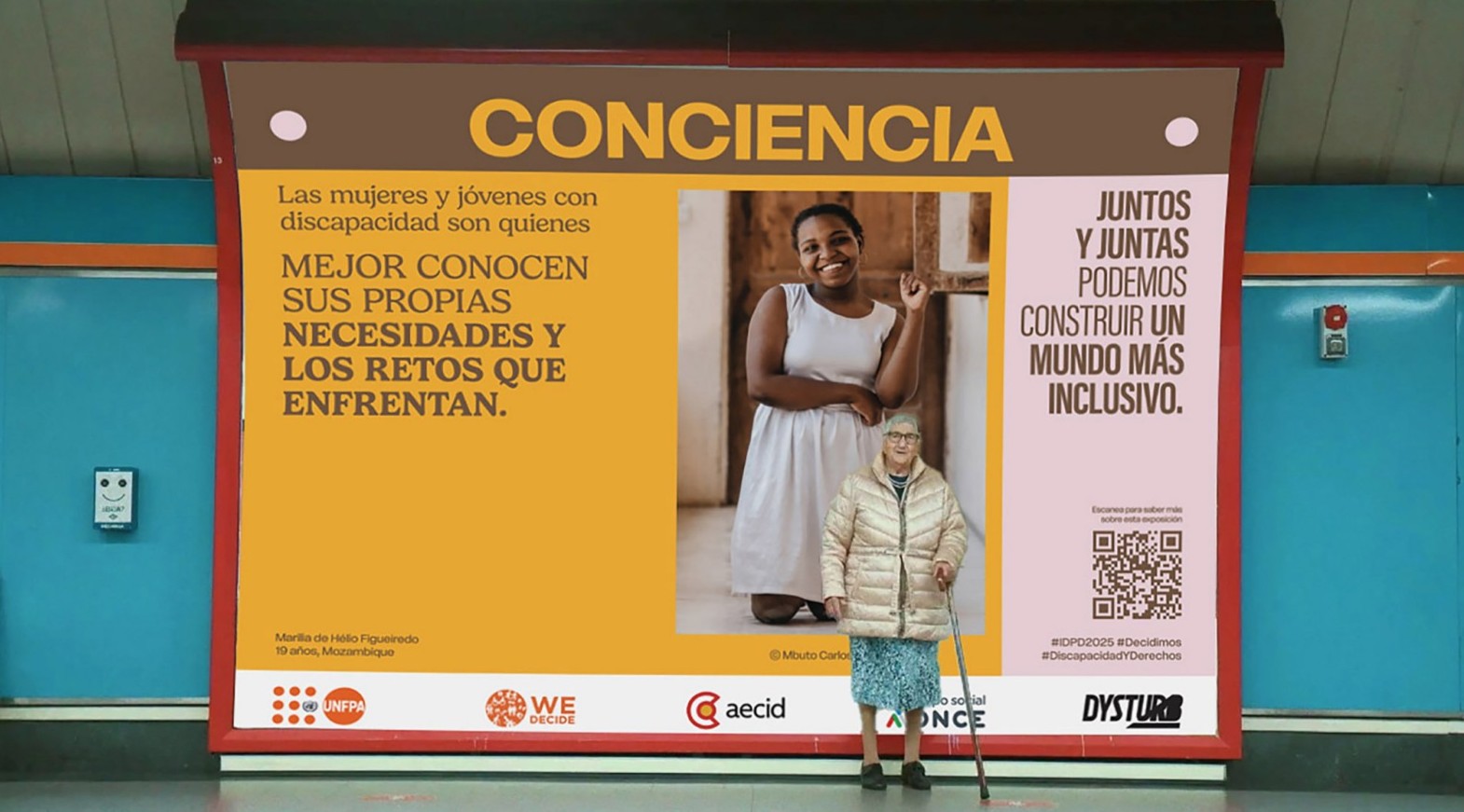 Las personas con discapacidad protagonizan en Madrid la exposición urbana «Se busca: Un mundo para mil millones»