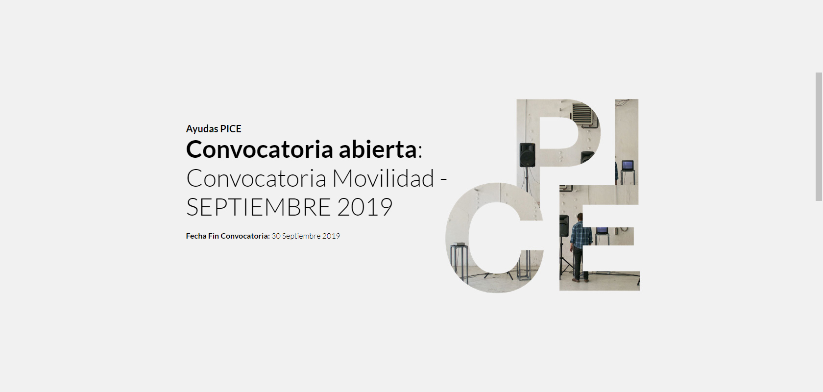 Convocatoria MOVILIDAD 2019