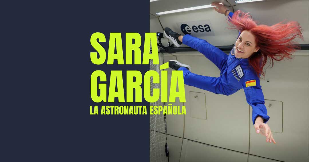 Sara García, astronauta española, fotografía durante vuelo parabólico (ESA)